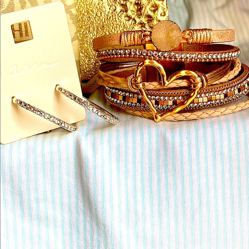 SAACHI- NWT-Gold and Brown Women's Bracelet& FREE 🎁 - Picture 5 of 10